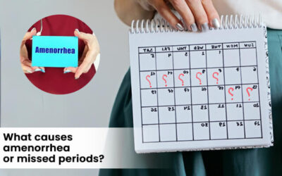 What causes amenorrhea or missed periods?